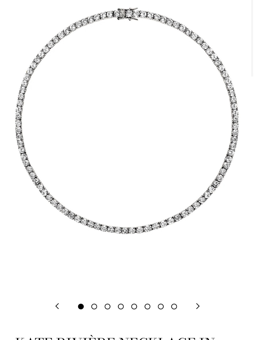 Kate Lab Grown Tennis necklace- white sapphire